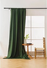 Perdea OXFORD LIGHT 140x250 cm, verde inchis Agatat: Inele metalice
