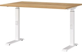 Birou cu blat cu aspect de lemn de stejar cu înălțime ajustabilă 80x120 cm Downey – Germania