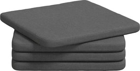 vidaXL Perne de Șezut 4 pcs Gri închis 40 x 40 x 3 cm țesătură