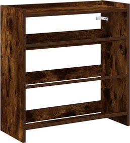 vidaXL Pantofar, stejar fumuriu, 60x25x62 cm, lemn prelucrat