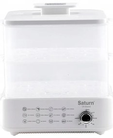 Aparat de gatit cu aburi Saturn ST-EC1187, 1500W, 12 l, Oprire automata, Indicator nivel apa, Alb