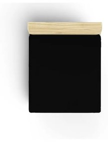 Cearceaf negru din bumbac cu elastic 160x200 cm - Mijolnir