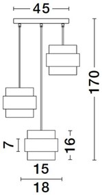 Lustra cu 3 pendule design modern SIANNA