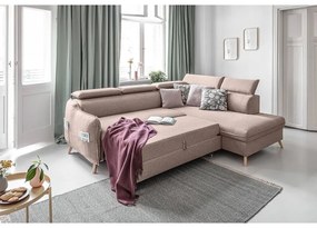 Colțar bej extensibil (cu colț pe partea dreaptă) Sweet Harmony – Miuform