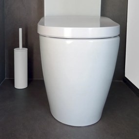 Perie pentru WC Spirella Akira, alb mat