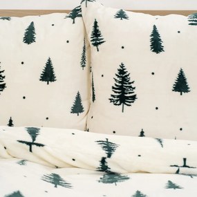 Lenjerie de pat din microflanel 4Home Serene Forest, 160 x 200 cm, 70 x 80 cm