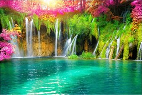 Tablou - Cascada, Lacurile Plitvice, Croația (90x60 cm)