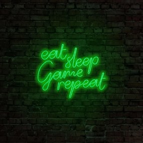 Aplica de Perete Neon eat sleep game repeat, 51 x 41 cm