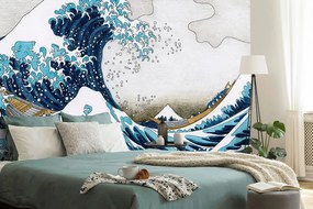 Tapet reproducere Marele val din Kanagawa - Katsushika Hokusai