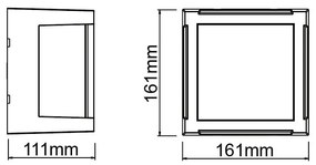 Aplica LED CCT iluminat exterior IP65 CREEK, alba MA-8852