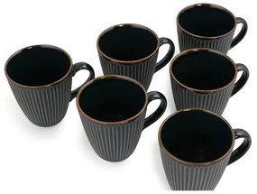 Căni verde-închis 6 buc. din ceramică 0.3 l – Hermia