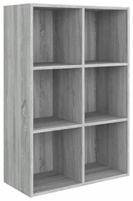 815295 vidaXL Bibliotecă/Servantă, gri sonoma, 66x30x98 cm, lemn prelucrat