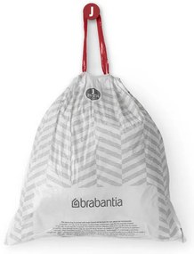 Saci de gunoi Brabantia PerfectFit Sort&Go/Bo 1005586, Dimensiune J, 20-25 L, 10 buc, Alb