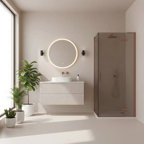 Cabina dus REA Hugo 90x90 Copper Brush