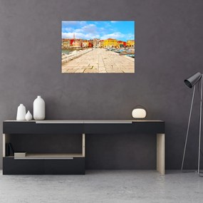 Tablou pe sticlă - Orașul Istrian vechi Poreč, Croația (70x50 cm)