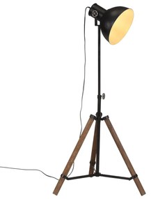 vidaXL Lampă de podea 25 W, negru, 75x75x90-150 cm, E27