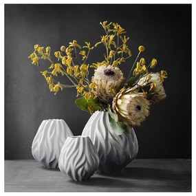 Vază din porțelan Morsø Flame, înălțime 15 cm, alb