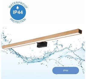 Aplică LED pentru oglindă Brilagi WOODY MIRROR LED/15W/230V IP44 stejar/negru