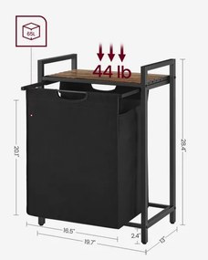 Coș pentru rufe REX maro/negru