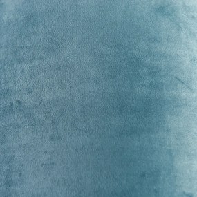 Abajur din catifea albastră 40/40/40 cu interior auriu