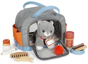Pisică de pluș cu set de îngrijire Small Foot