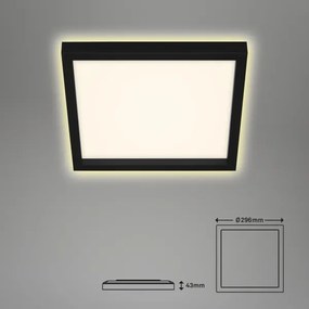 Plafonieră LED CADRE LED/18W/230V d. 29,6x29,6 cm neagră Briloner 7362-015