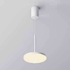 Lustra/Pendul LED iluminat design tehnic Plato D-18,5cm alb