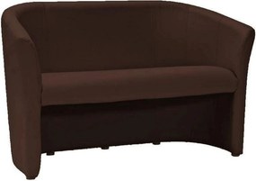 Canapea TM-2, maro inchis, piele ecologica, 126x60x76 cm