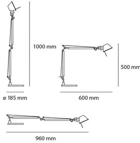 Artemide AR A015100+AR A003900 - LED Lampă de masă dimmabilă TOLOMEO MIDI 1xLED/9W/230V