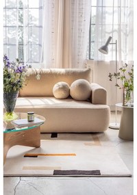 Canapea roz-deschis extensibilă cu tapițerie din țesătură bouclé 247 cm Quinoa – Bonami Selection