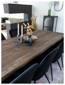 Vitrină neagră din metal 50x110 cm Adelaide – House Nordic