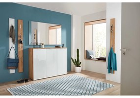 Dulap cu oglindă alb/aspect de lemn de stejar 84x196 cm Telde - Germania