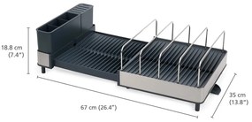 Scurgător de vase albastru/argintiu din metal Extend – Joseph Joseph