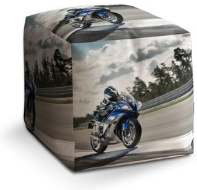 Taburet Cube motociclist, gri