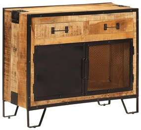 vidaXL Dulap, 80x31x66 cm, lemn masiv de mango brut și metal