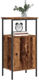 vidaXL Noptiere, 2 buc, lemn învechit, 41x31x80 cm, lemn prelucrat