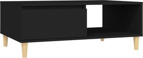 vidaXL Masă de cafea, negru, 90x60x35 cm, lemn prelucrat