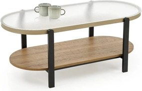 Masuta KAMALA, transparent/negru, 110x54x43 cm
