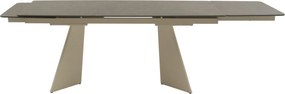 Masă ceramică CORTEN extensibilă, picior beige, 180 cm/90 cm