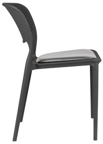 TODO Gri (grafit/antracit) cu pernă gri - SCAUN MODERN PENTRU BUCĂTĂRII, GRĂDINI, CAMERE DE CAFEA (FIXE)