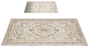 Covorașe de baie maro-bej 2 buc. 60x100 cm – Foutastic