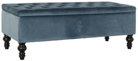 Bancheta cu spatiu depozitare Blue Velvet 115 cm x 43 cm