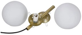 Lustră aurie cu abajur din sticlă 32.5x15 cm Duo – Candellux Lighting