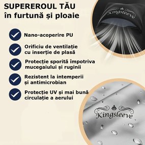 Prelată de protecție pentru set de bere BEER COVER, 180x90x74cm, antracit Kingsleeve