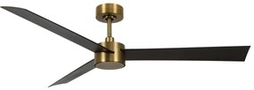 Ventilator LED dimabil Lucci air 21610549 CLIMATE 12W/230V wenge/auriu + telecomandă