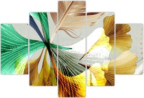 Tablou - Frunze cu pană (150x105 cm)