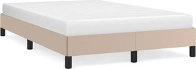 vidaXL Cadru de pat fără saltea cappuccino 120x190cm piele artificială