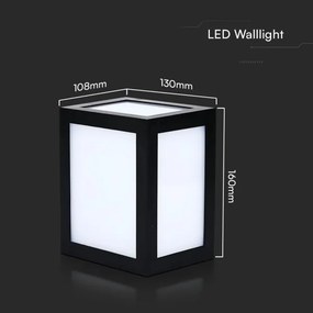 Aplică de perete pentru exterior cu LED/12W/230V 3000K IP65 neagră