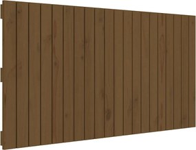 vidaXL Tăblie de pat pentru perete, maro miere, 127,5x3x60 cm