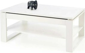 Masuta cafea BETTY, alb, PAL laminat, 120x65/92x50/72 cm